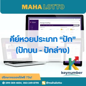 คีย์ยอดรับแถบ ปักบน-ปักล่าง-โปรแกรมเจ้ามือหวย Mahalotto